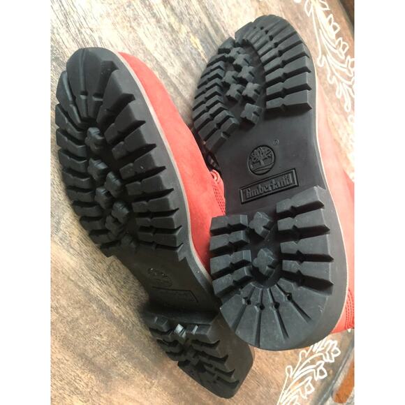 Men's Timberland Red Leather and Nubuk 6" Boots- Size 9M - Picture 8 of 11